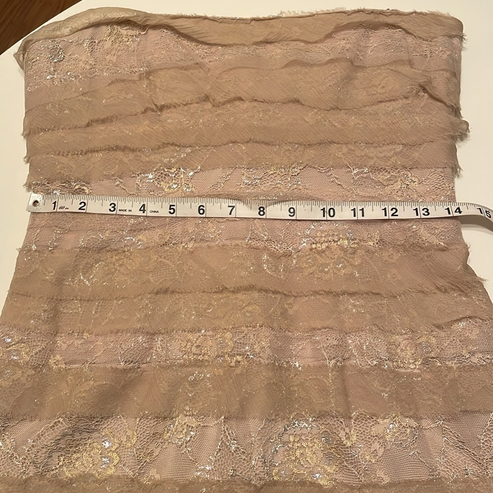 NWT BCBGMaxazria Medium Strapless Dress‎ Champagne - Picture 12 of 15